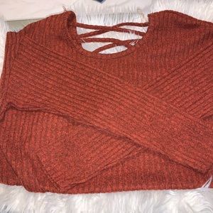 Orange top with cross back! 🧡